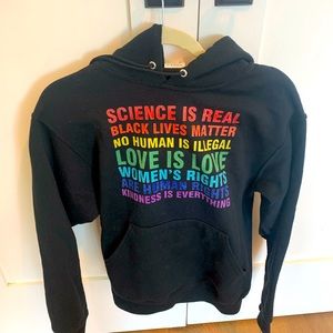 Science is real, Black Lives Matter hoodie